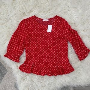 NWT Elodie red top size S Nordstrom